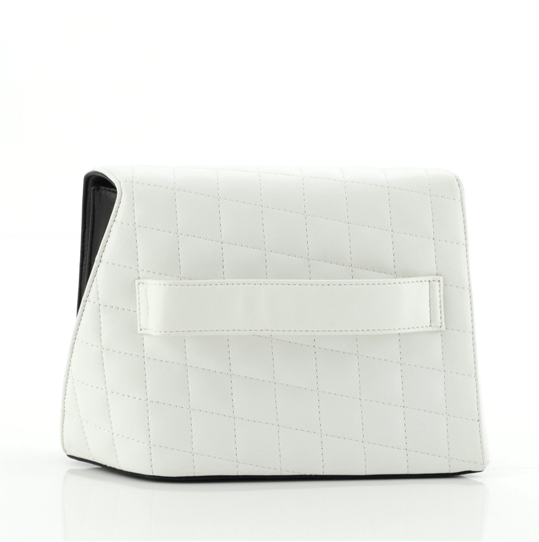 Asymmetric Clutch Quilt Lambskin