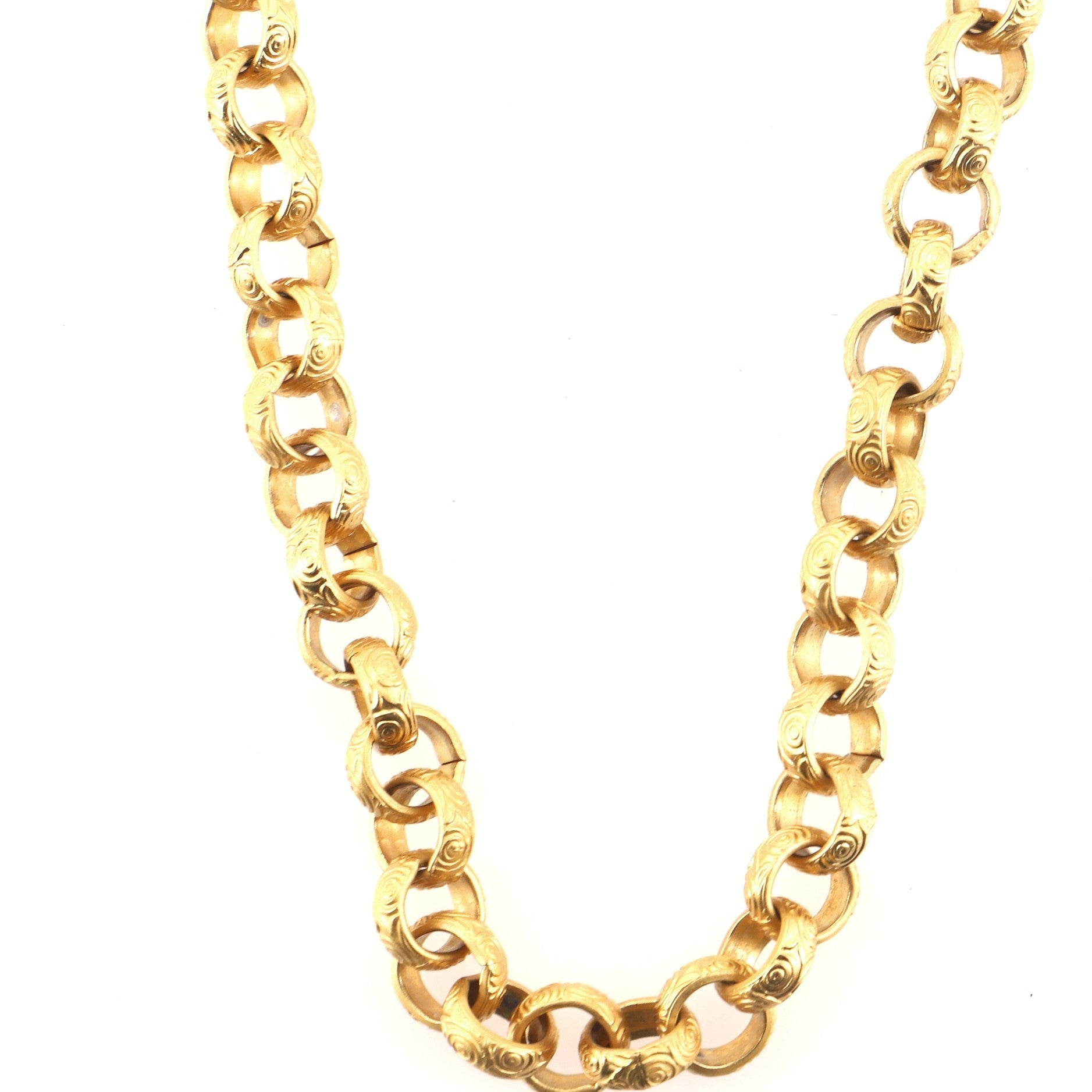 Textured Chain Link Belt Metal Thin 75