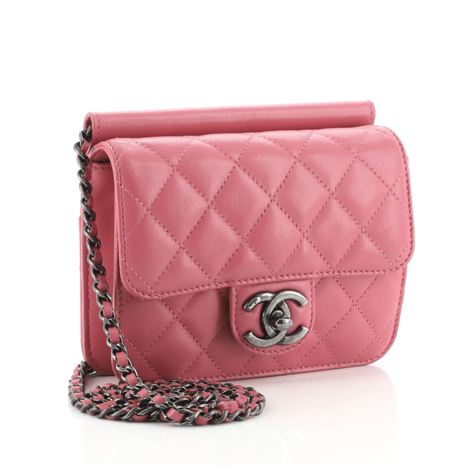Crossing Times Flap Bag Quilted Lambskin Mini