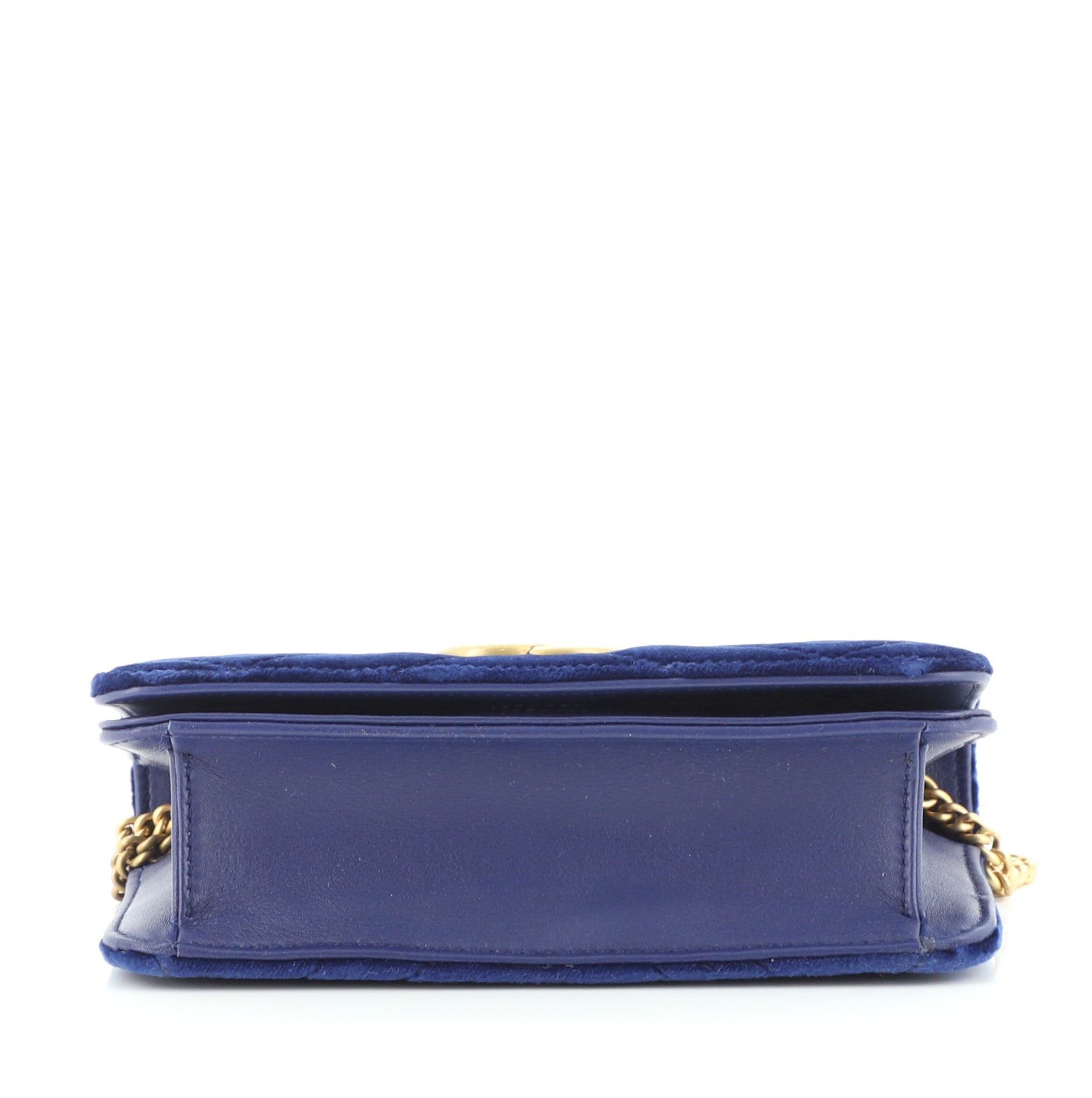 GG Marmont Chain Flap Bag Matelasse Velvet Mini