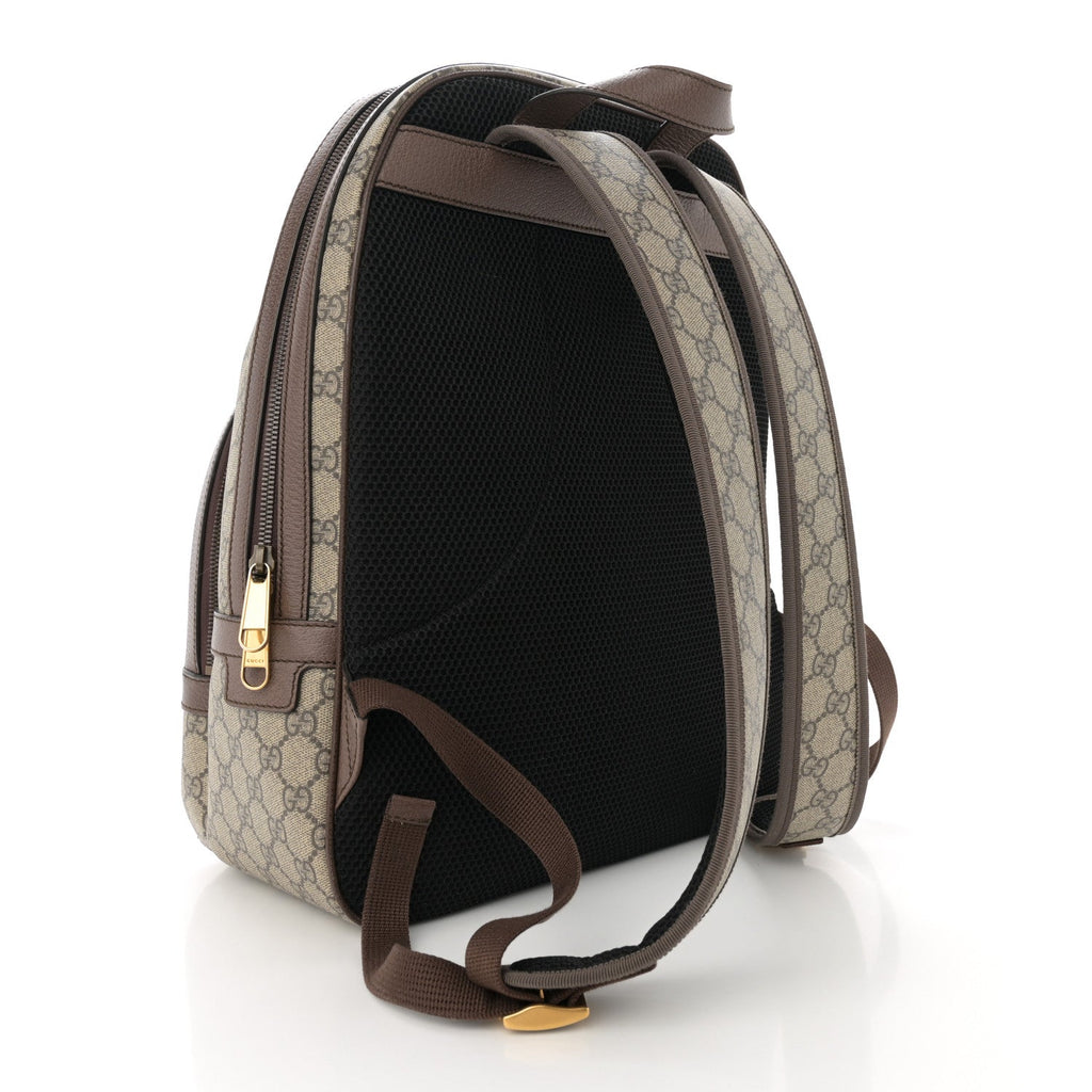 GG Supreme Monogram Medium Ophidia Day Backpack Brown