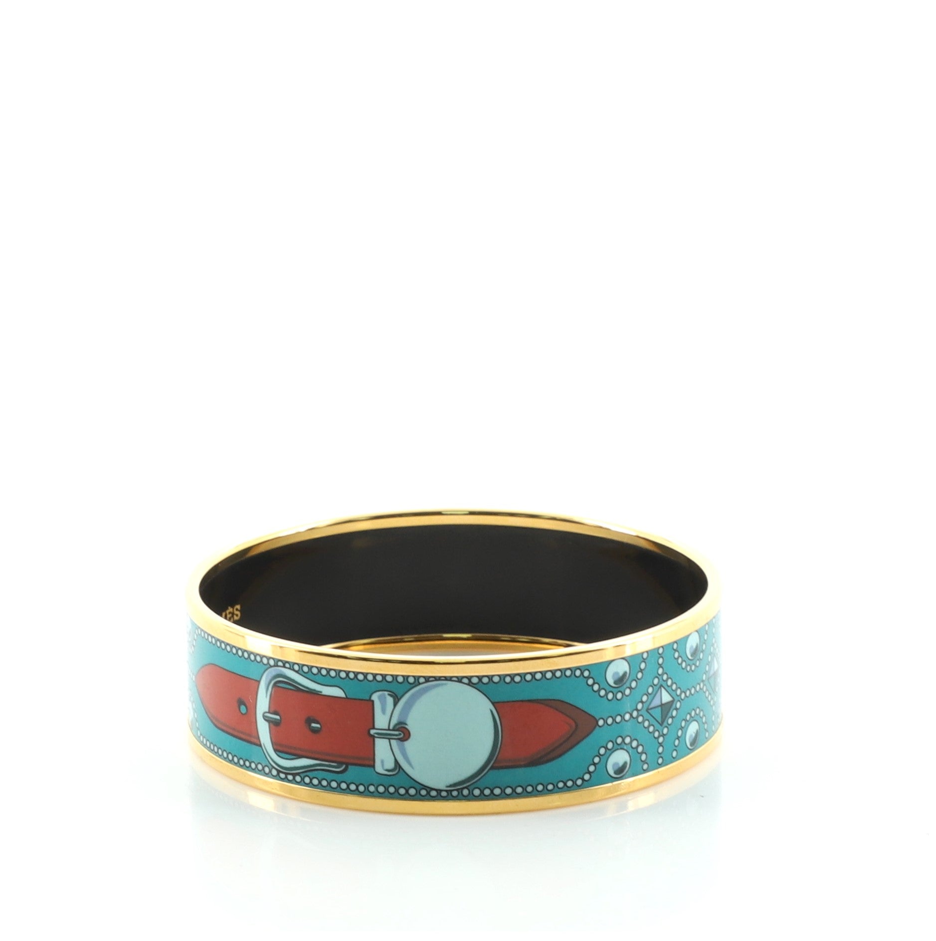 Bangle Bracelet Printed Enamel Wide