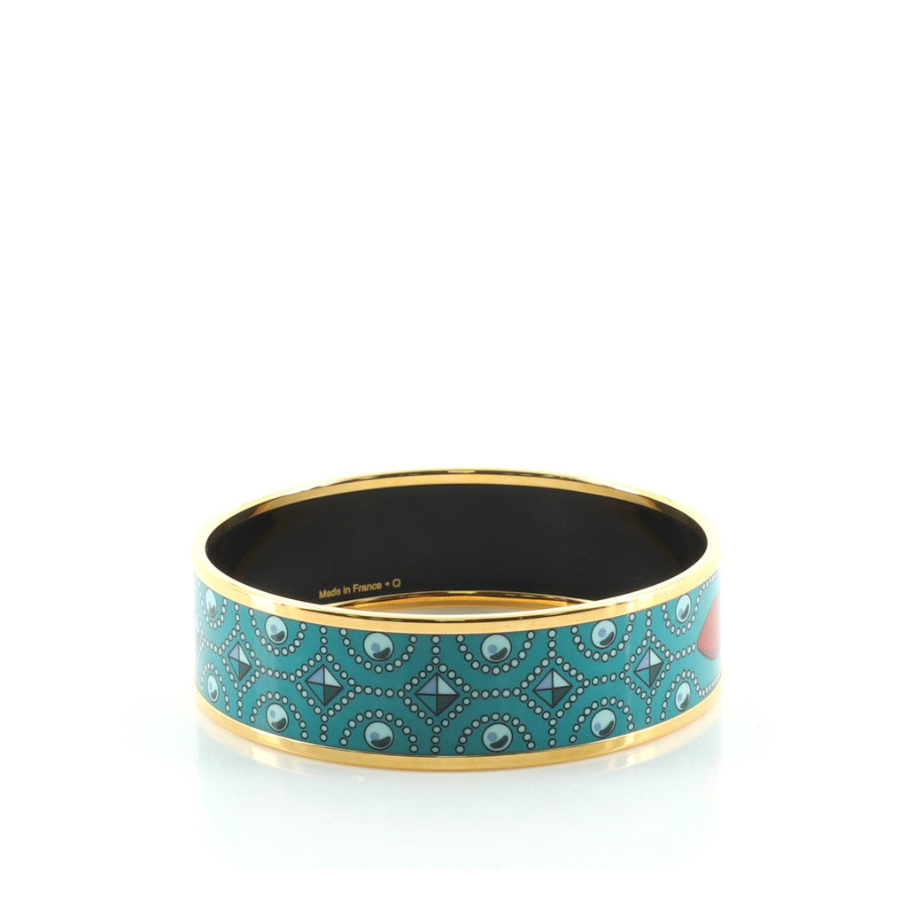 Bangle Bracelet Printed Enamel Wide