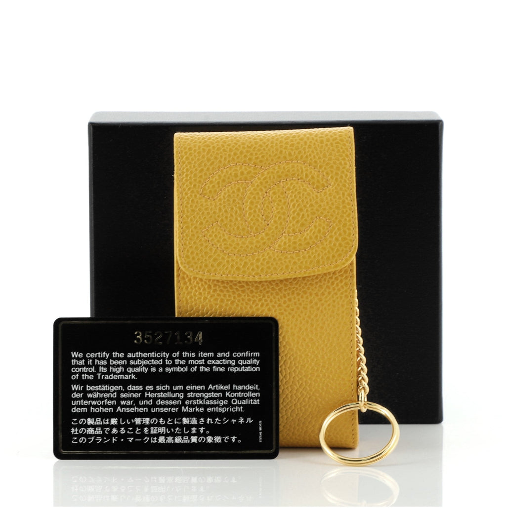 Vintage Timeless CC Phone Holder Pouch Caviar Mini