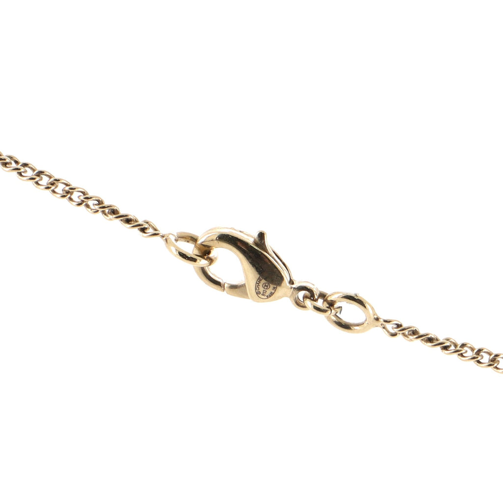 CC Flap Bag Pendant Long Necklace Metal and Enamel