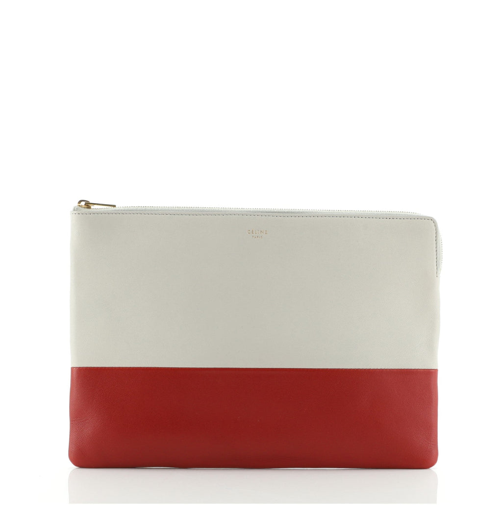 Bicolor Solo Clutch Leather