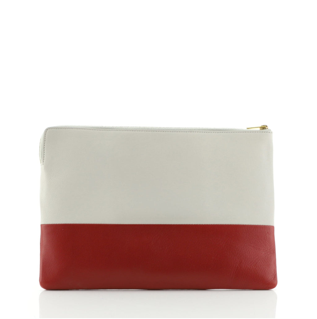 Bicolor Solo Clutch Leather