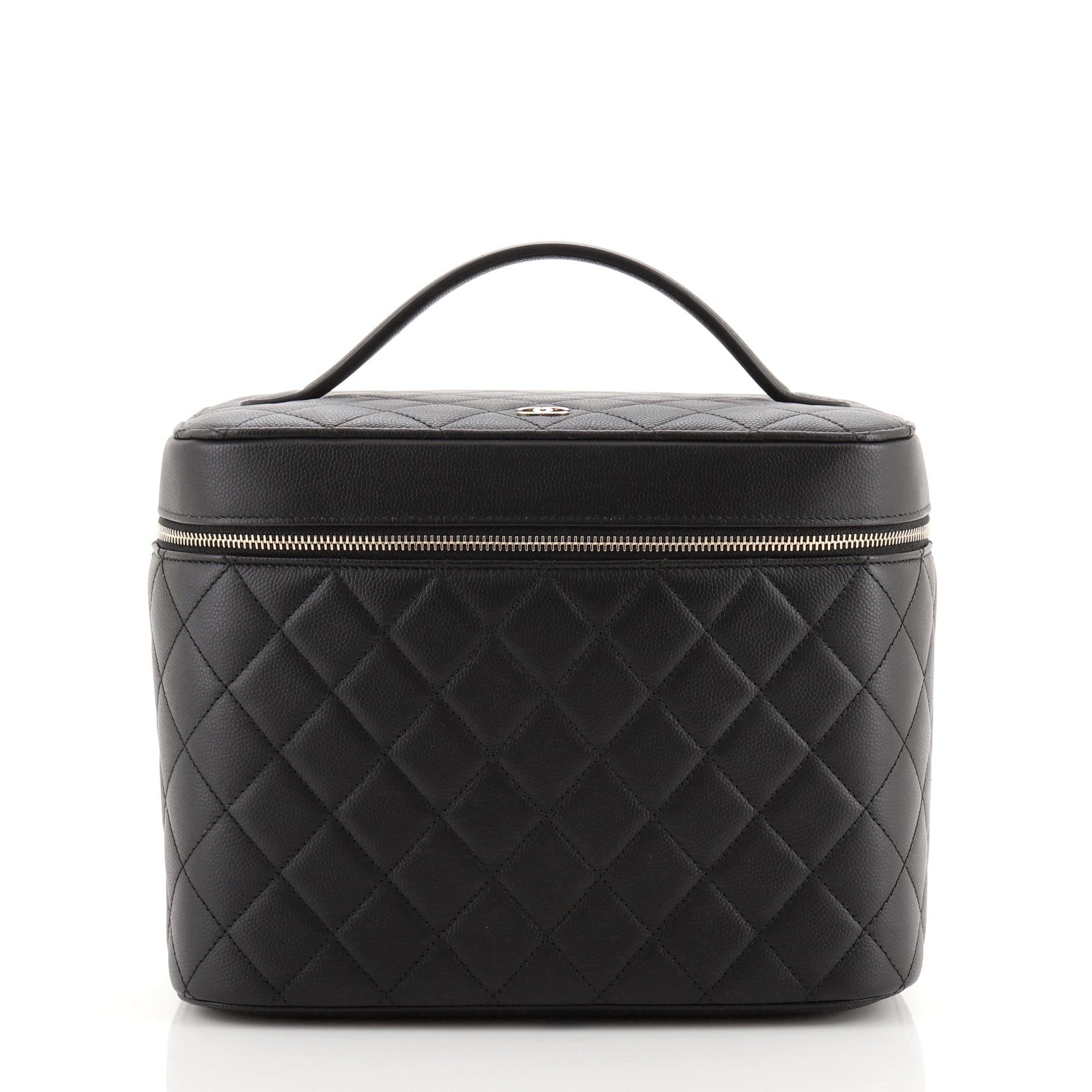 Classic Vanity Case Quilted Caviar Medium
