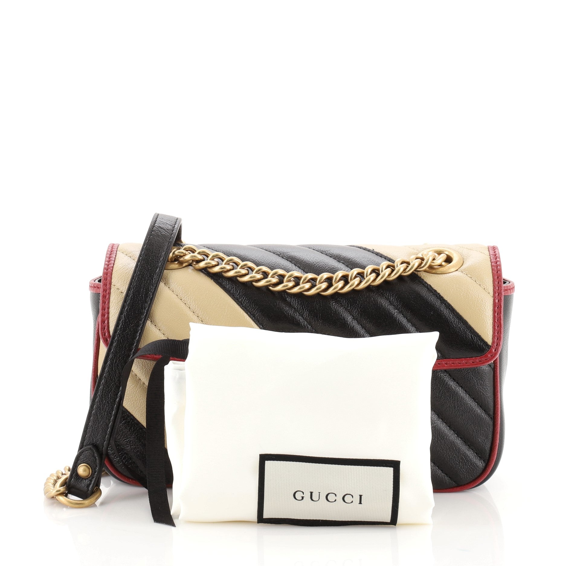 GG Marmont Flap Bag Diagonal Quilted Leather Mini