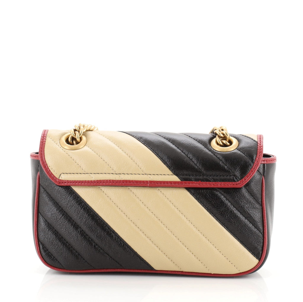 GG Marmont Flap Bag Diagonal Quilted Leather Mini