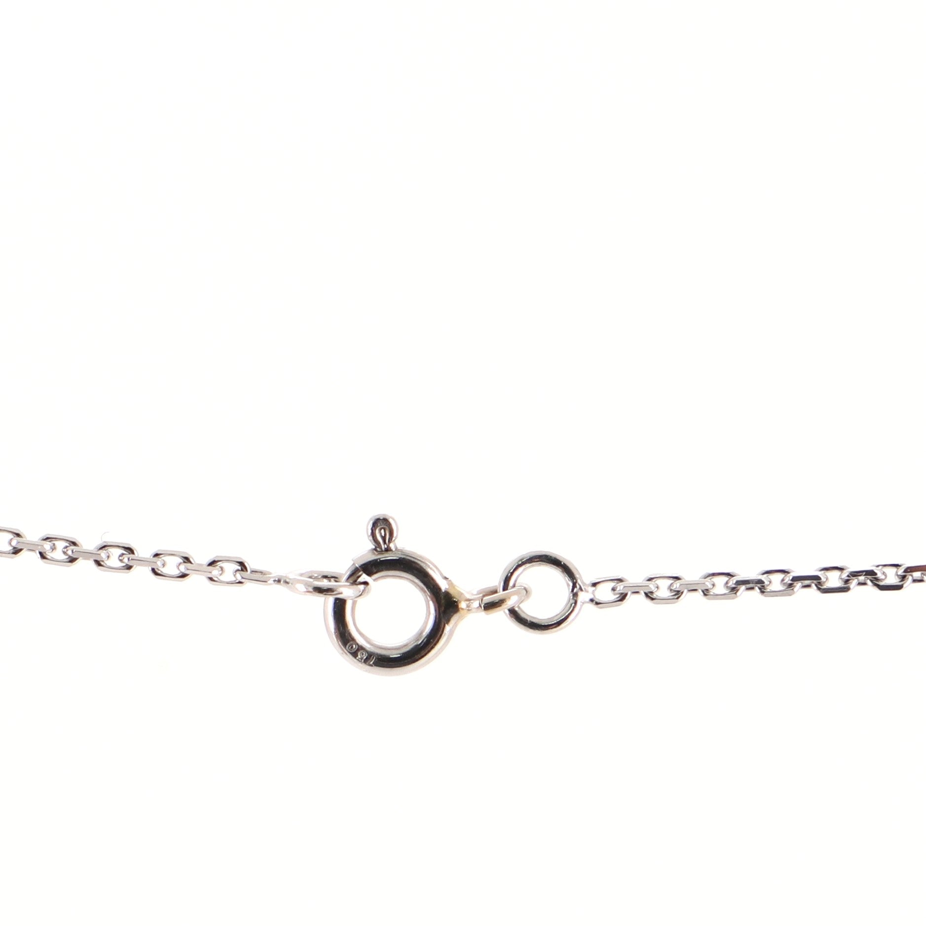 Accroche Coeur Clover Pendant Necklace 18K White Gold and Diamonds