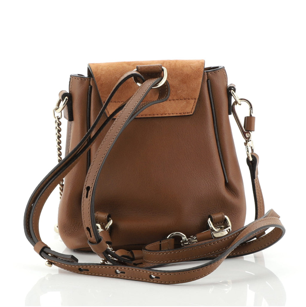 Faye Backpack Leather and Suede Mini