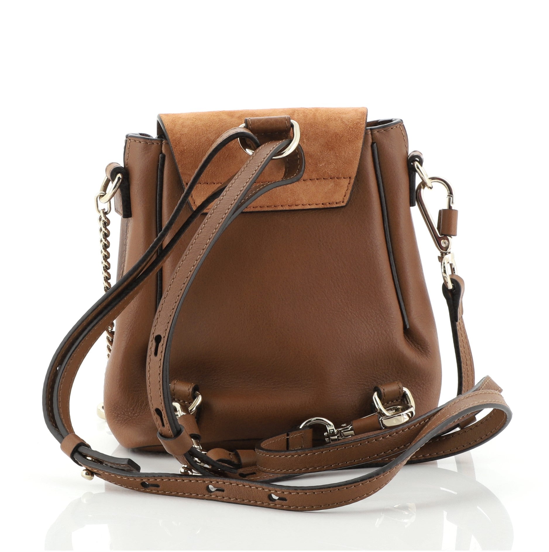 Faye Backpack Leather and Suede Mini
