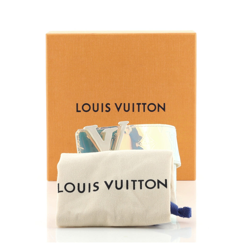 LV Shape Belt Limited Edition Monogram Prism PVC Wide 90