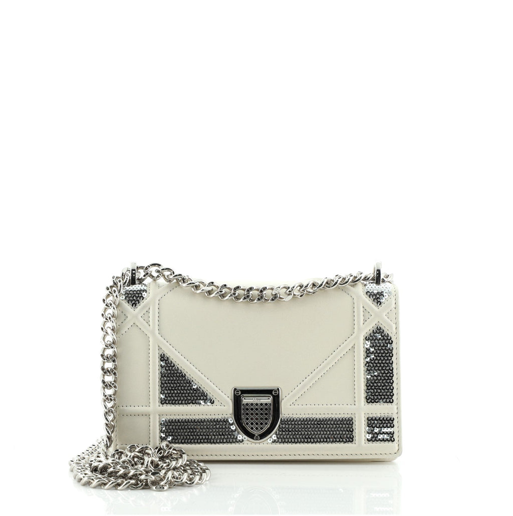 Diorama Flap Bag Sequin Embellished Lambskin Mini
