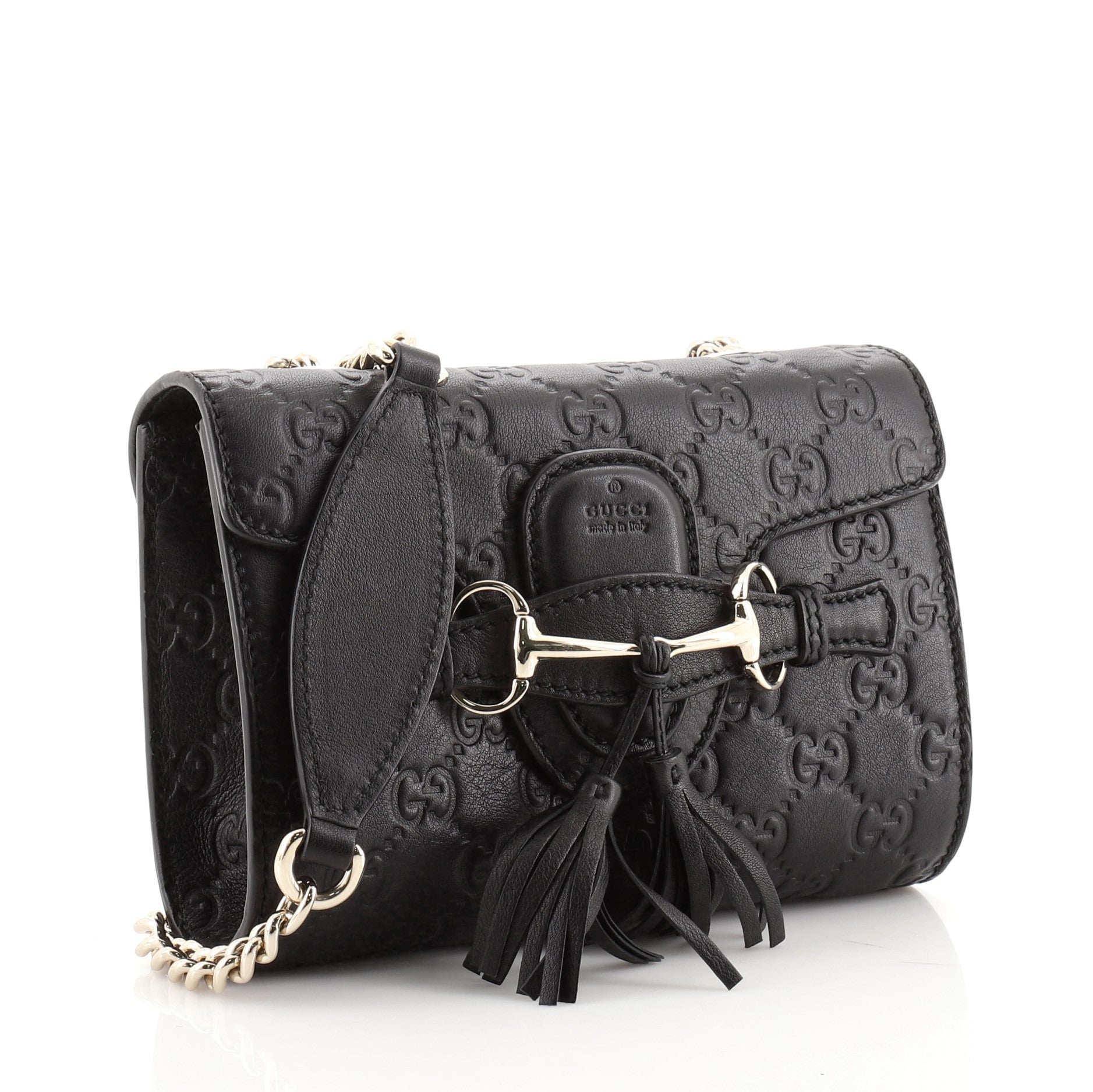 Emily Chain Flap Bag Guccissima Leather Mini