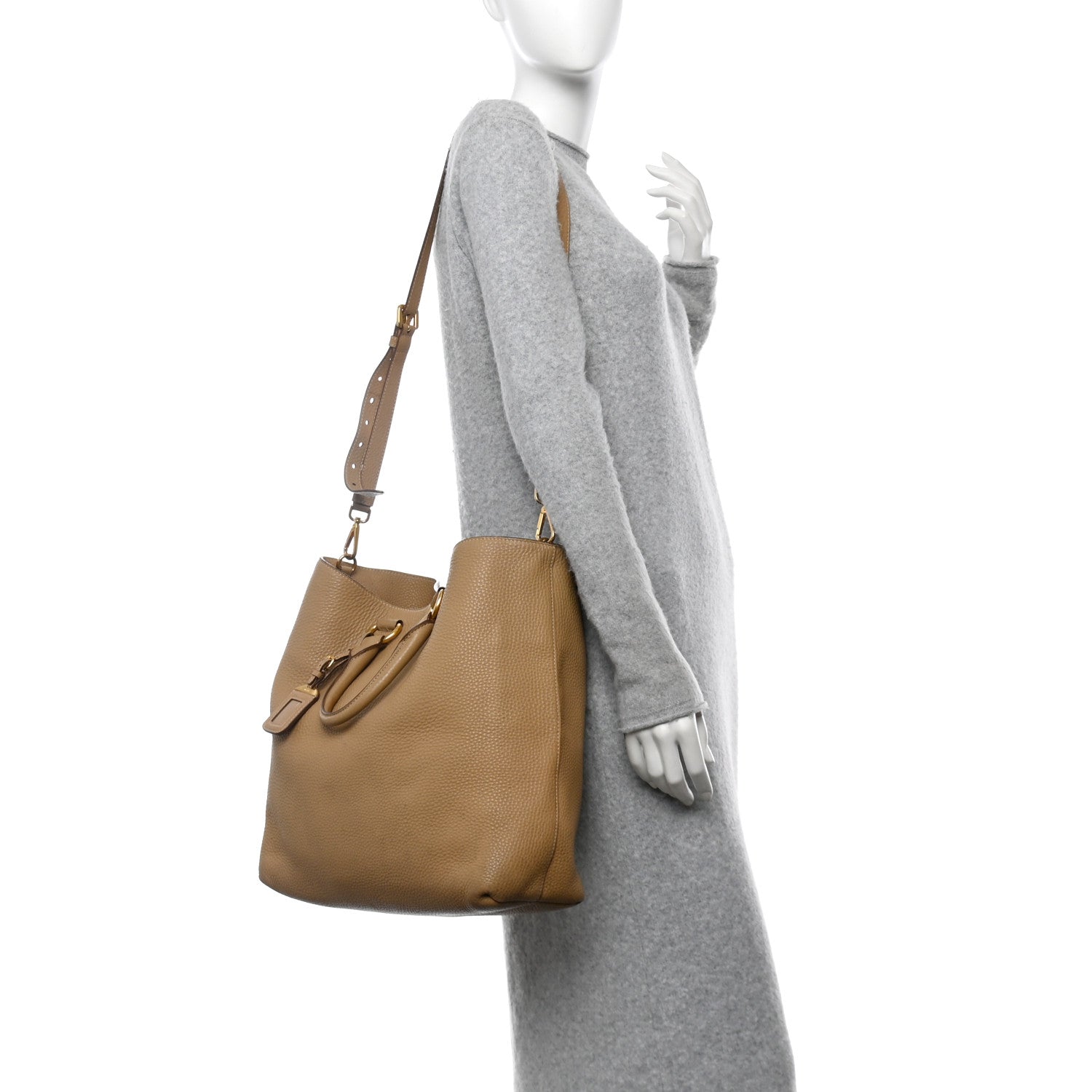 Vitello Daino Shopping Tote Sughero