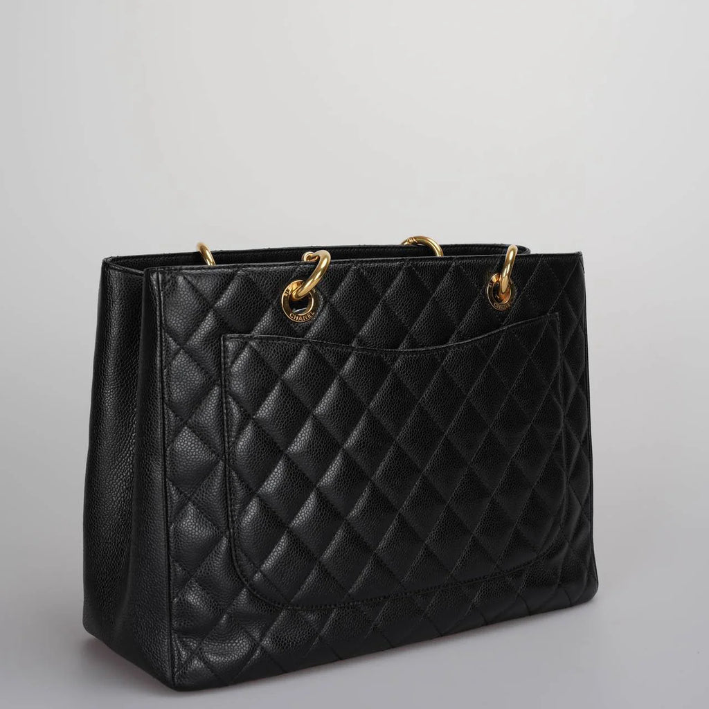 Chanel Black Grand Shopping Tote Black GST Bag in Cavier 2012-2013