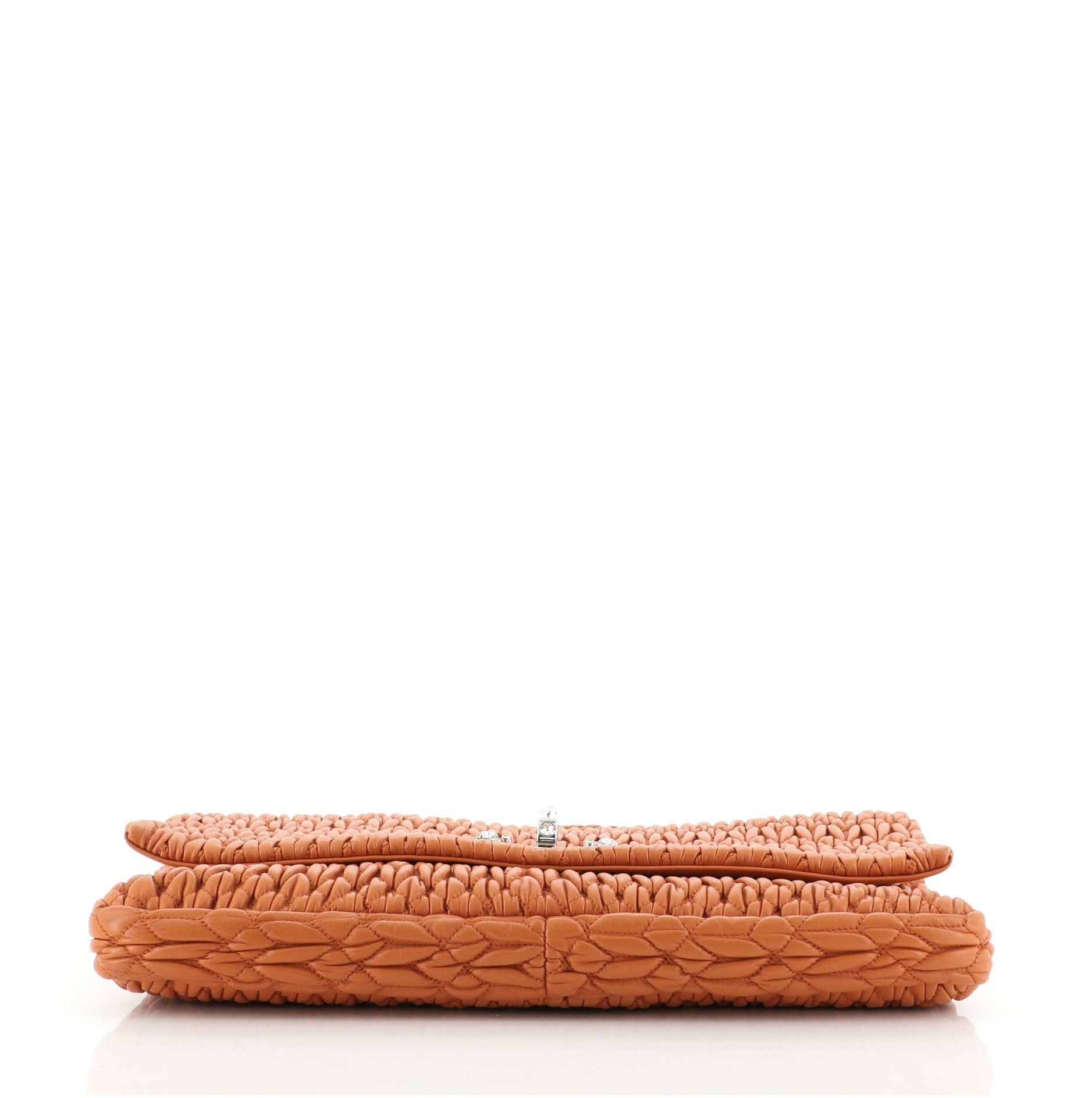 Crystal Clutch Matelasse Leather Large