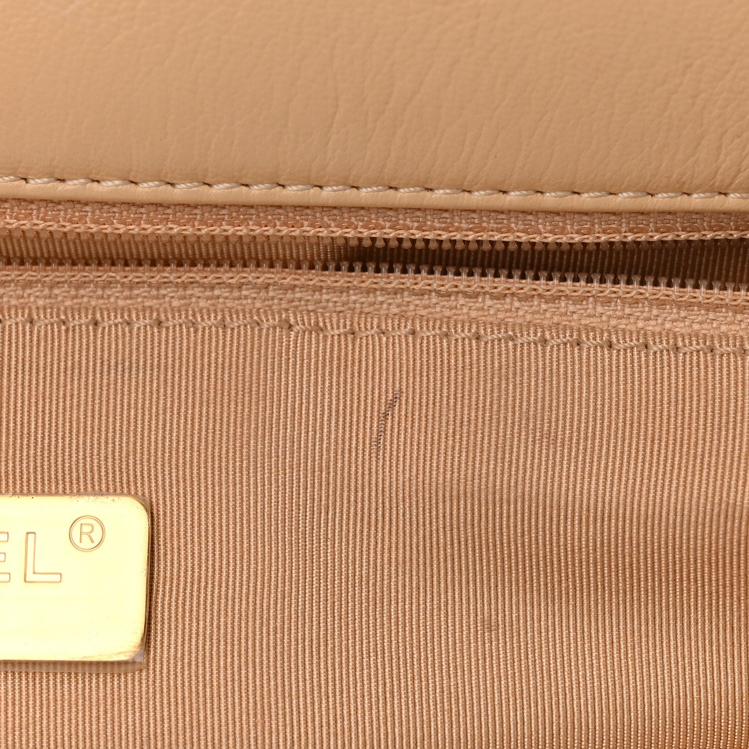 Goatskin Quilted Maxi Chanel 19 Flap Beige