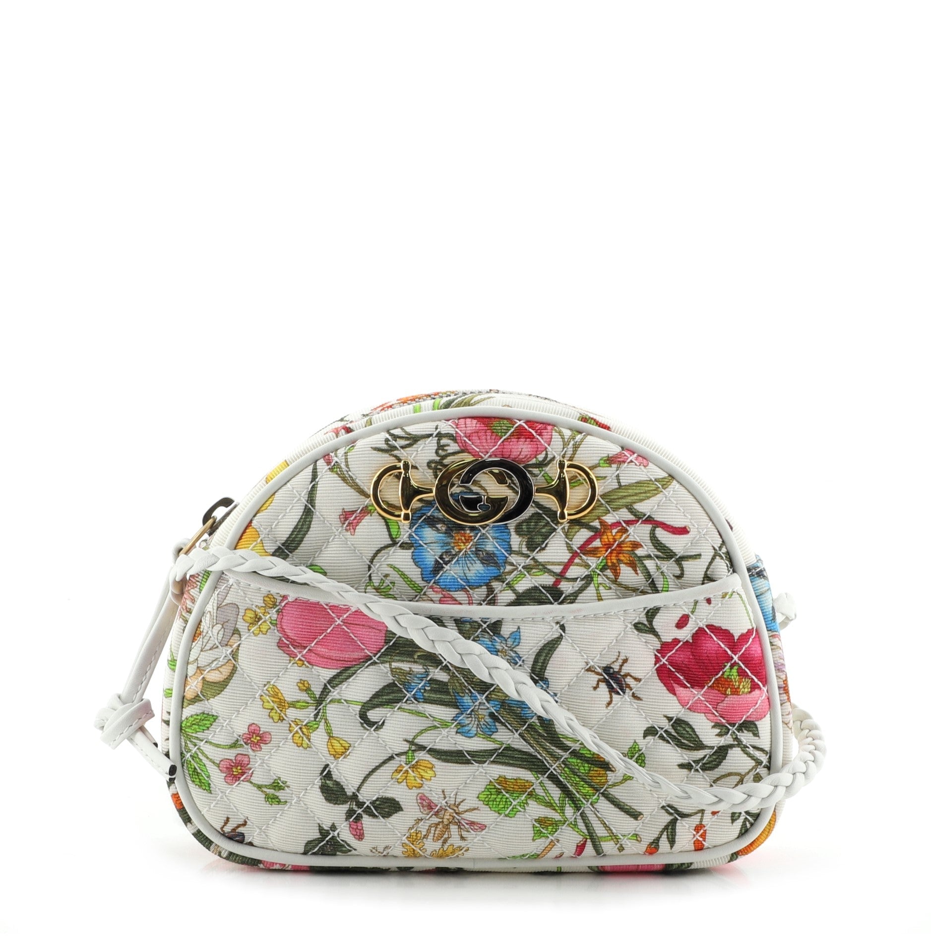 Trapuntata Camera Shoulder Bag Quilted Flora Canvas	 Mini