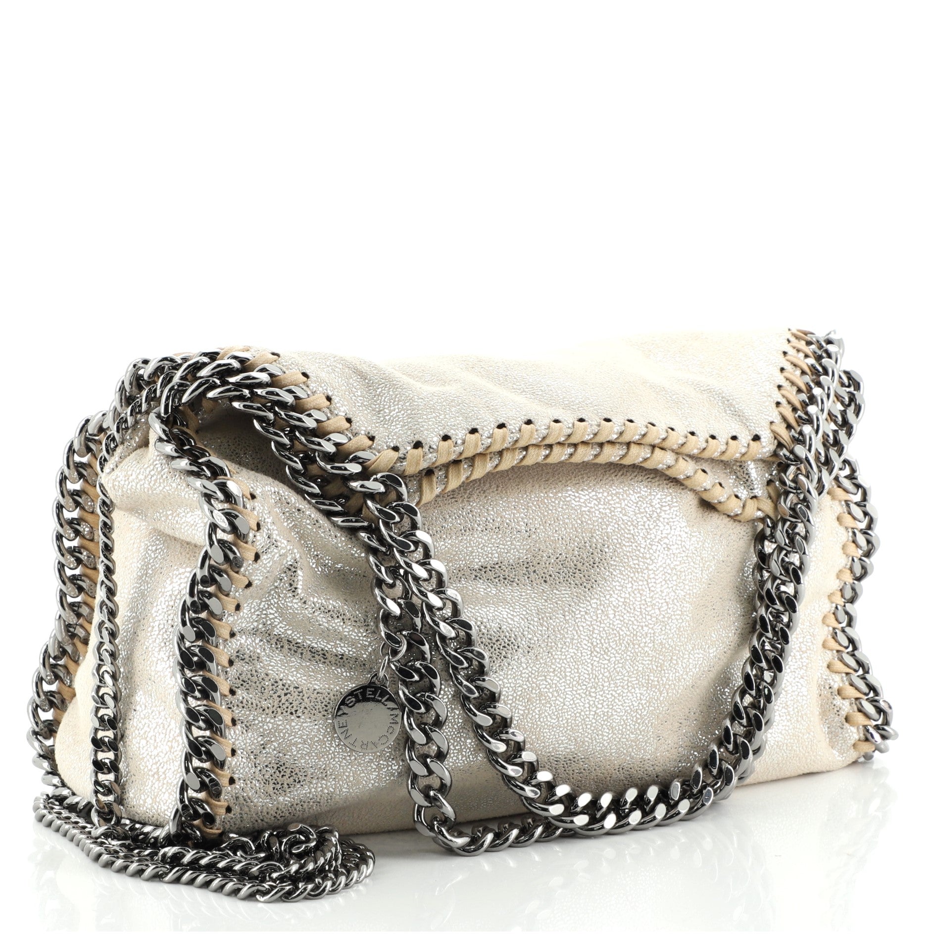 Falabella Fold Over Crossbody Bag Shaggy Deer Mini