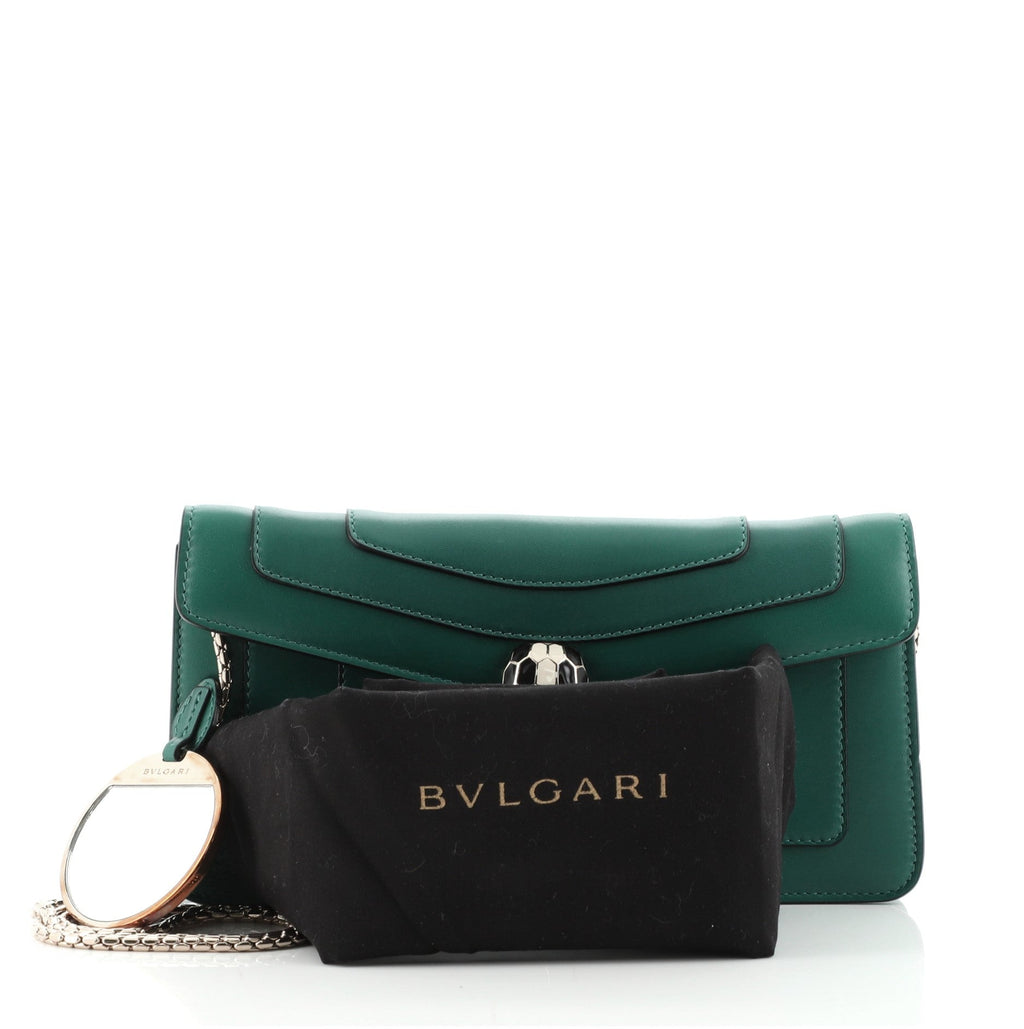 Serpenti Forever Chain Clutch Leather