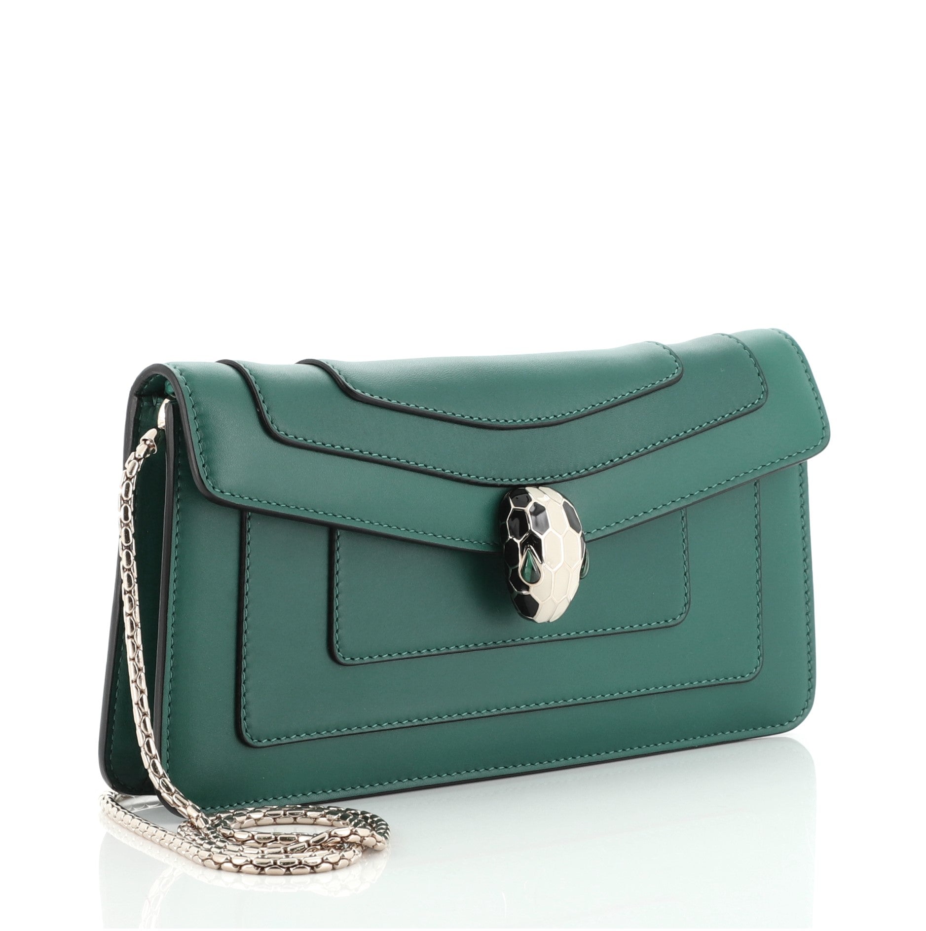 Serpenti Forever Chain Clutch Leather