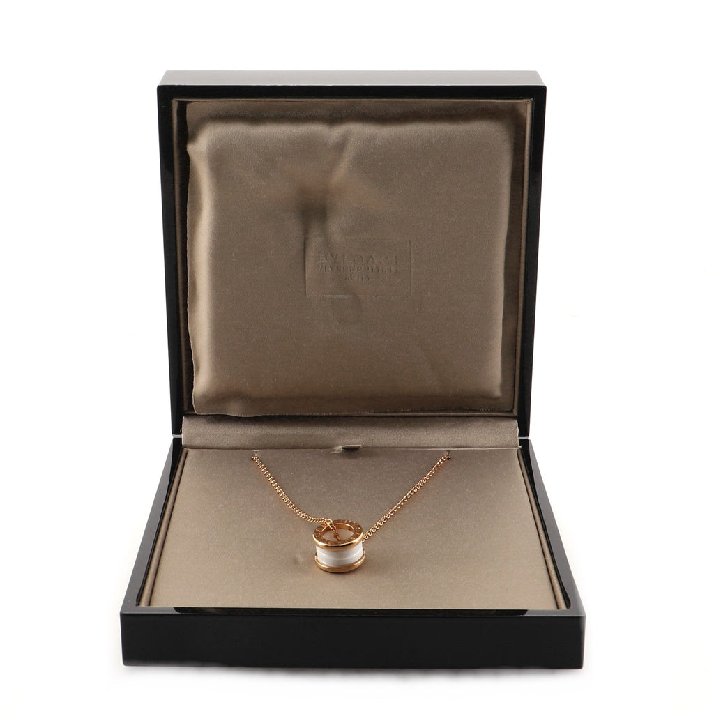 B.Zero1 Pendant Necklace 18K Rose Gold and Ceramic