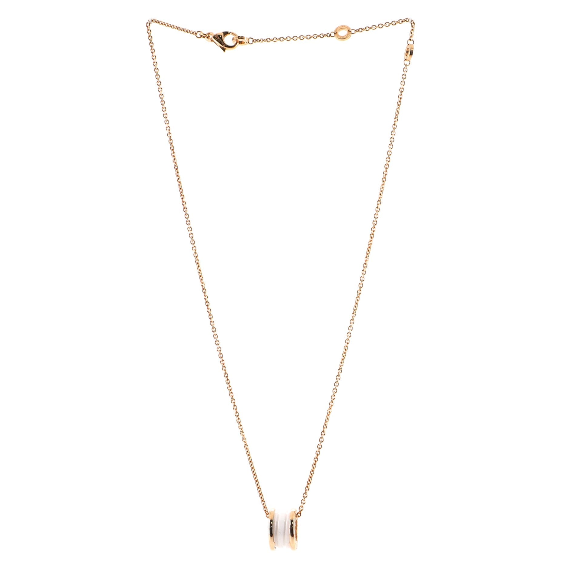B.Zero1 Pendant Necklace 18K Rose Gold and Ceramic