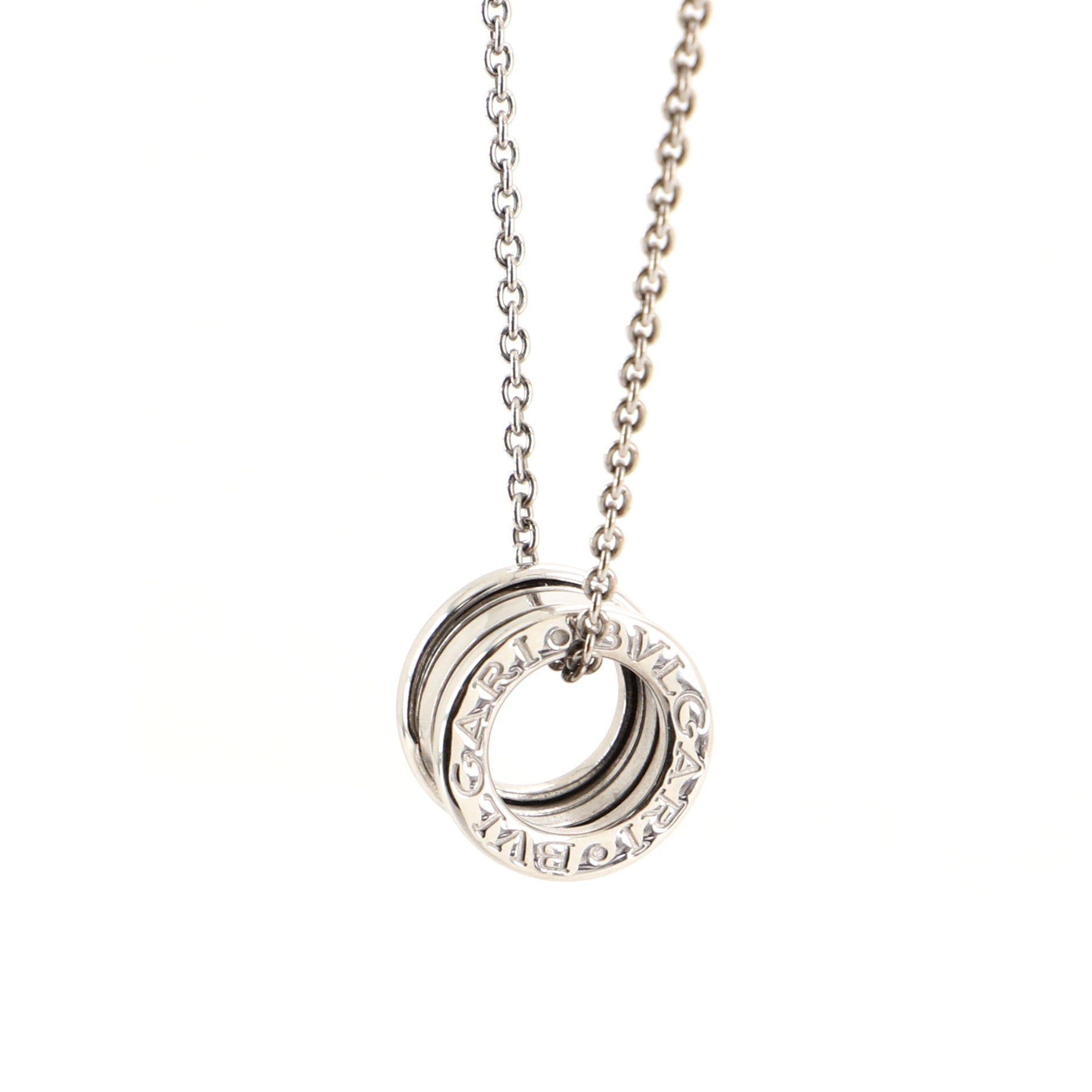 B.Zero1 Pendant Necklace 18K White Gold