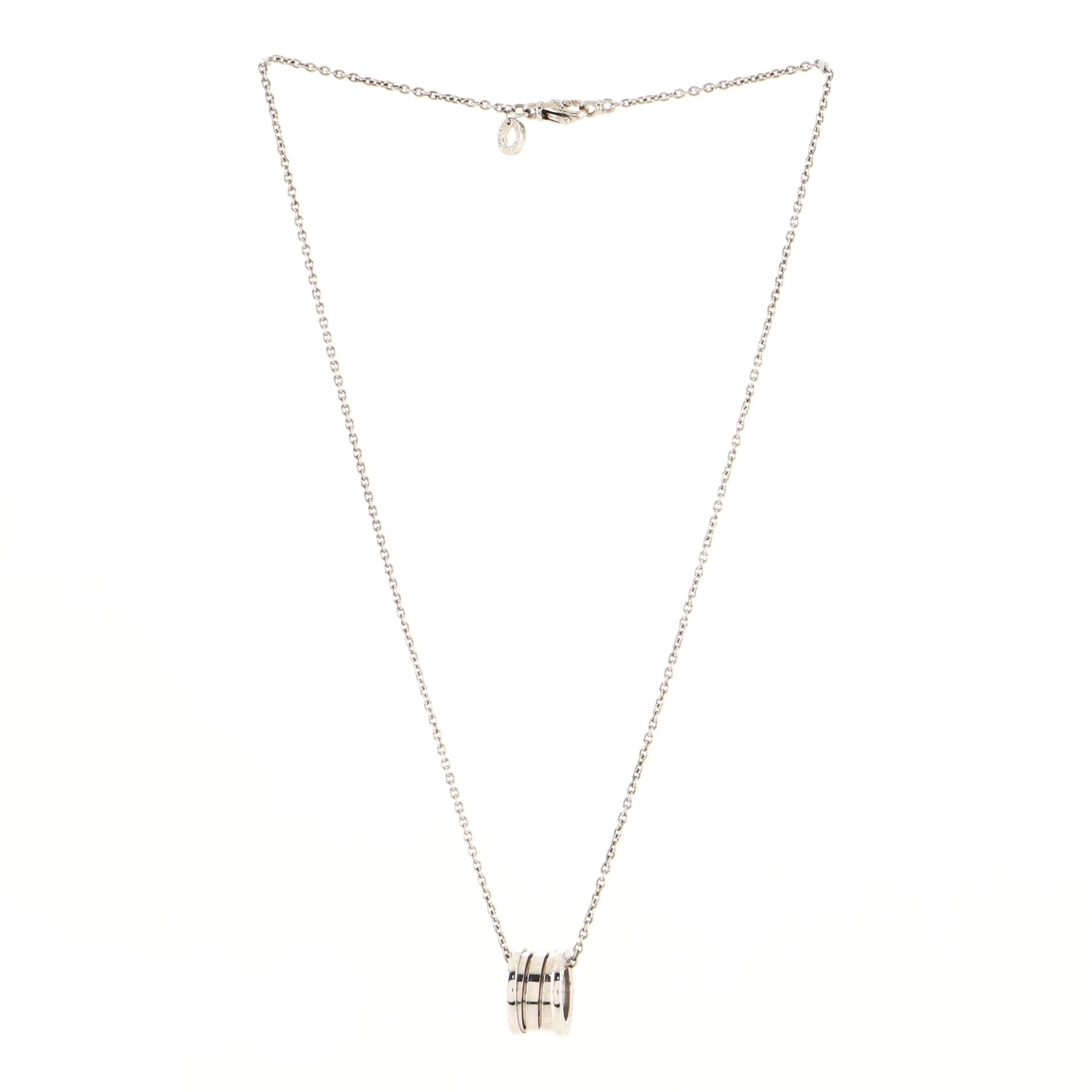 B.Zero1 Pendant Necklace 18K White Gold