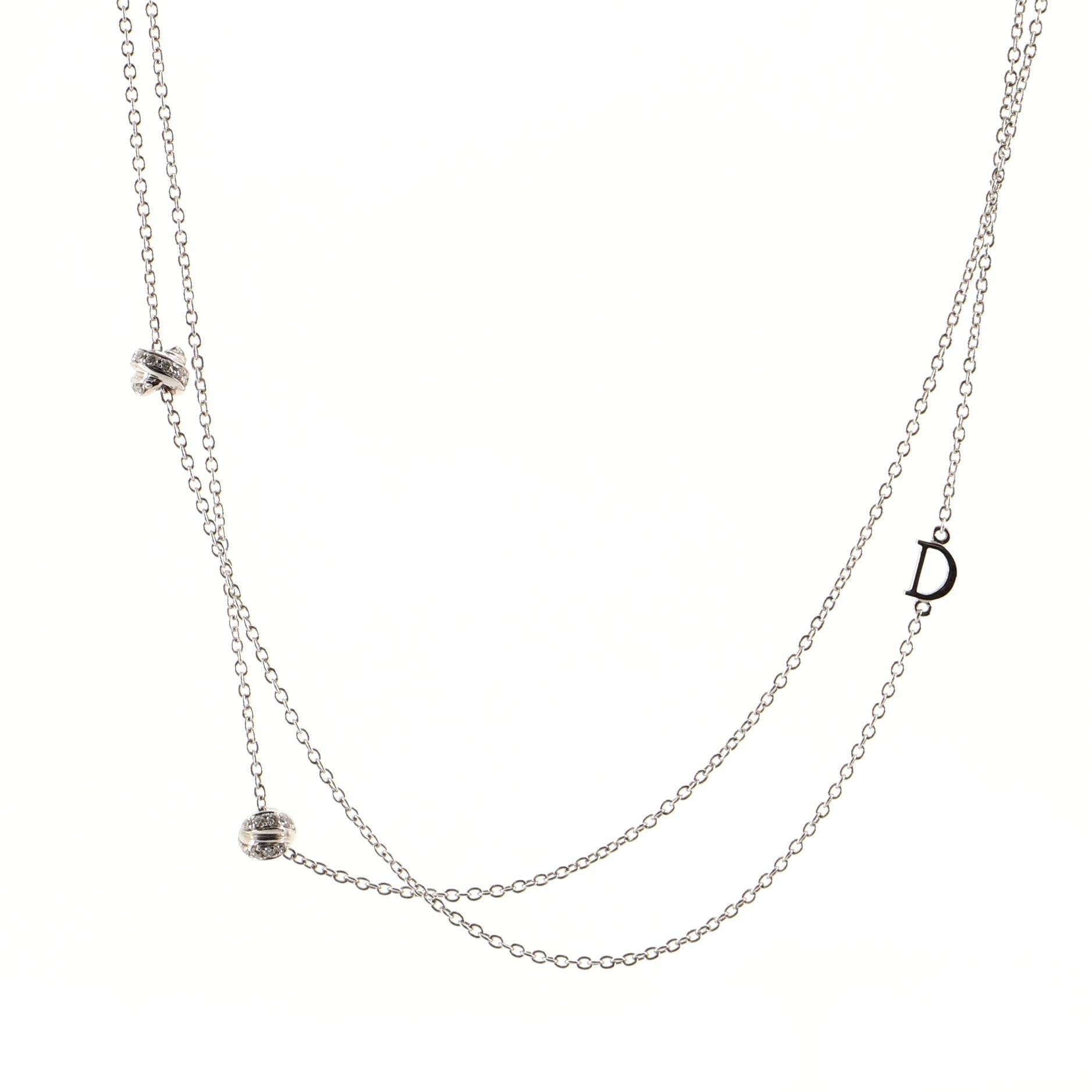 Gomitolo Necklace 18K White Gold with Diamonds