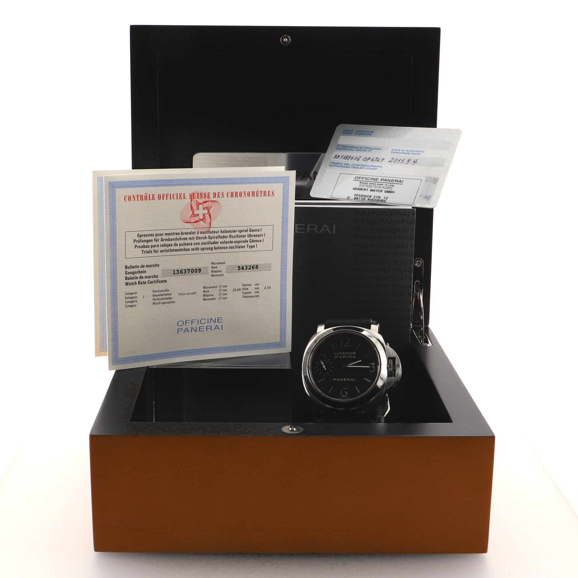 Luminor Marina Manual Watch Stainless Steel and Rubber 44