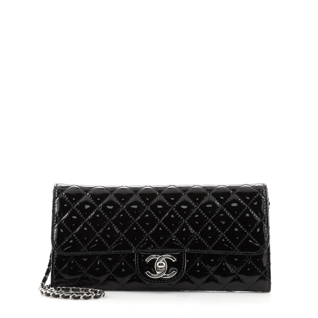 Wallet On Chain Clutch Quilted Patent East West