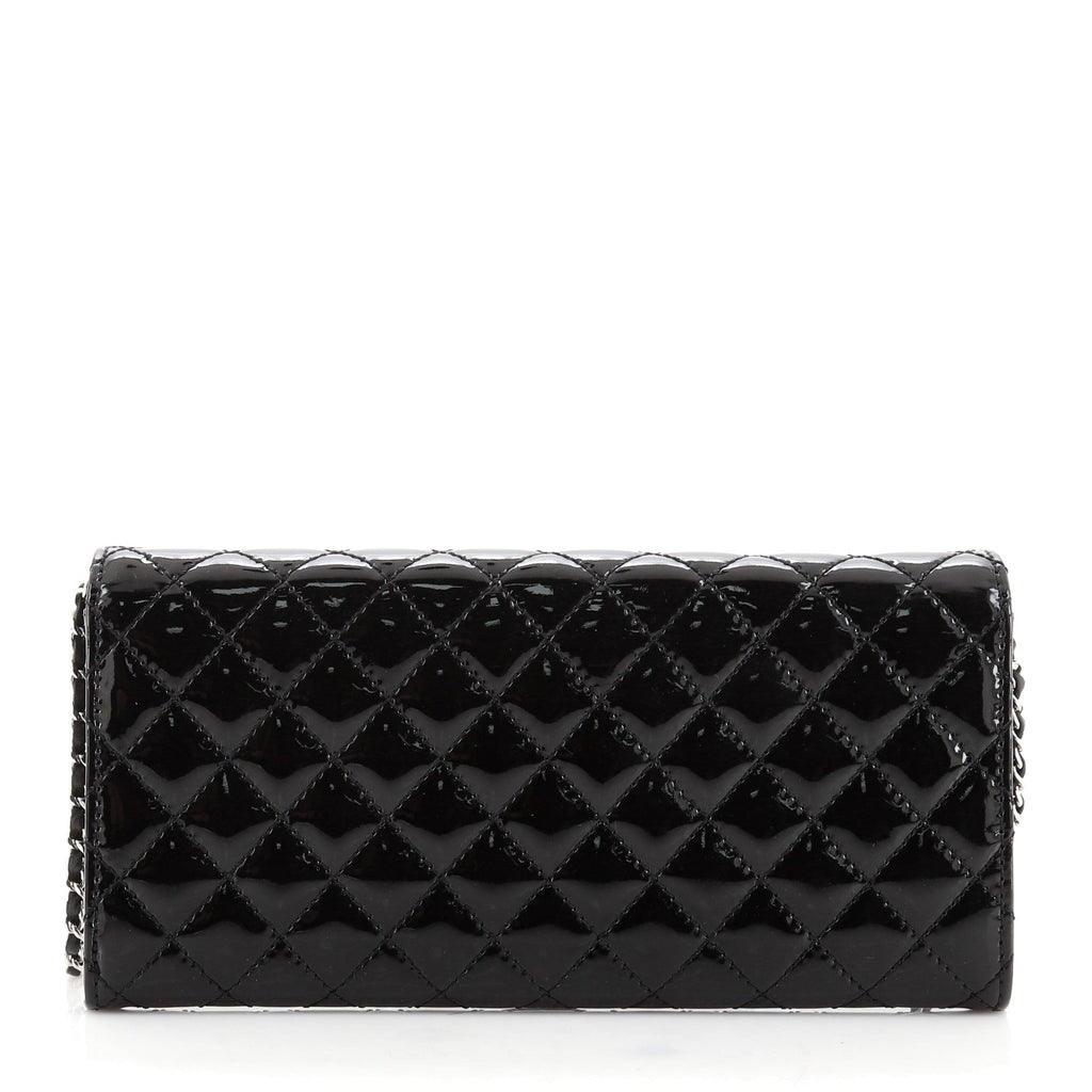 Wallet On Chain Clutch Quilted Patent East West