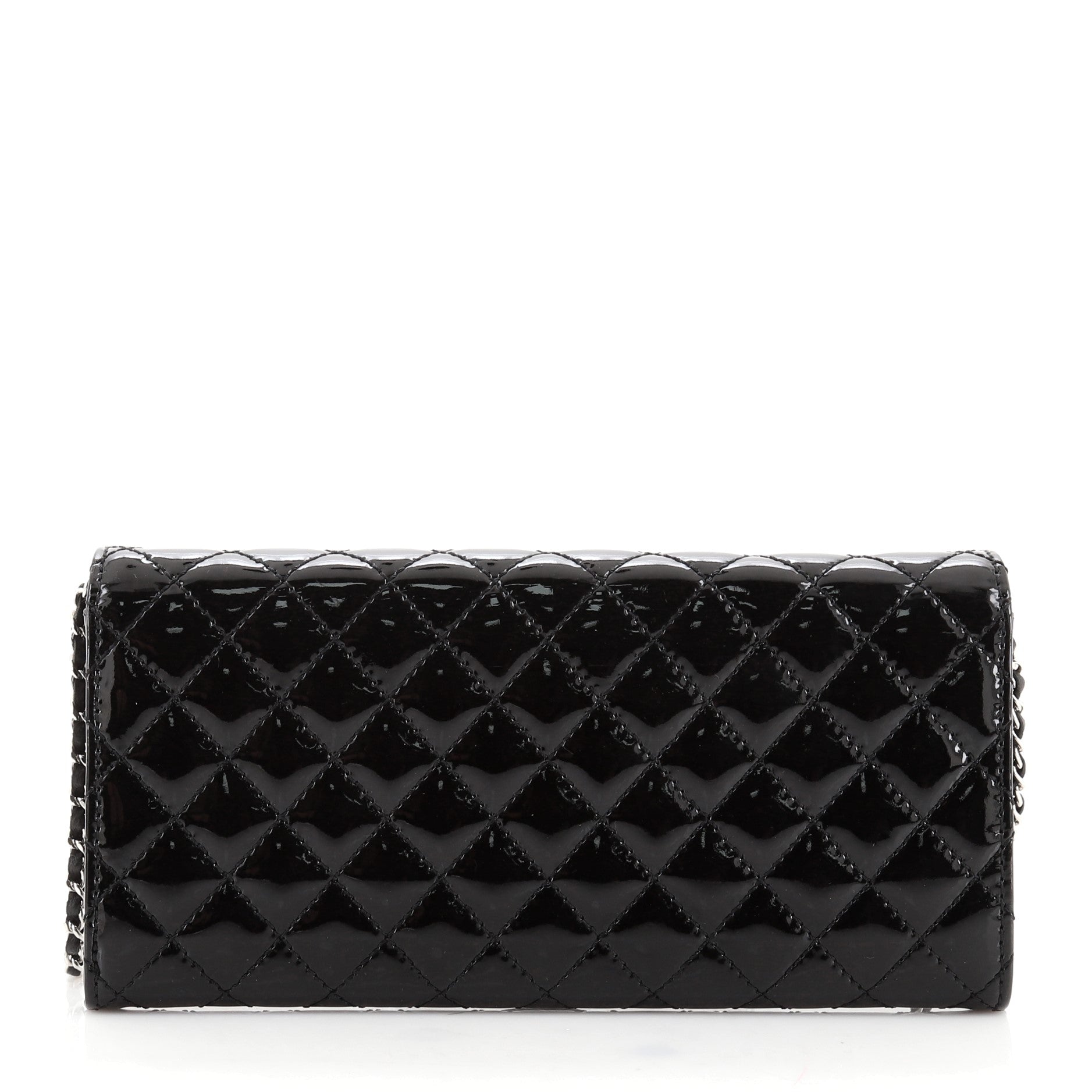 Wallet On Chain Clutch Quilted Patent East West