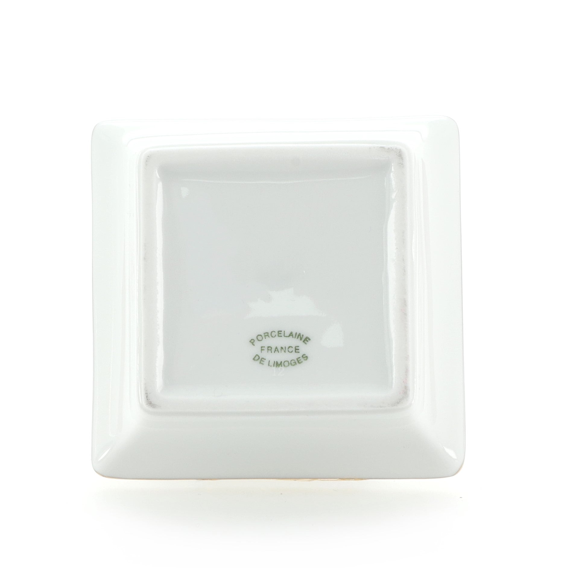 Set of 2 Limoges Panthere Trinket Trays Printed Porcelain Mini