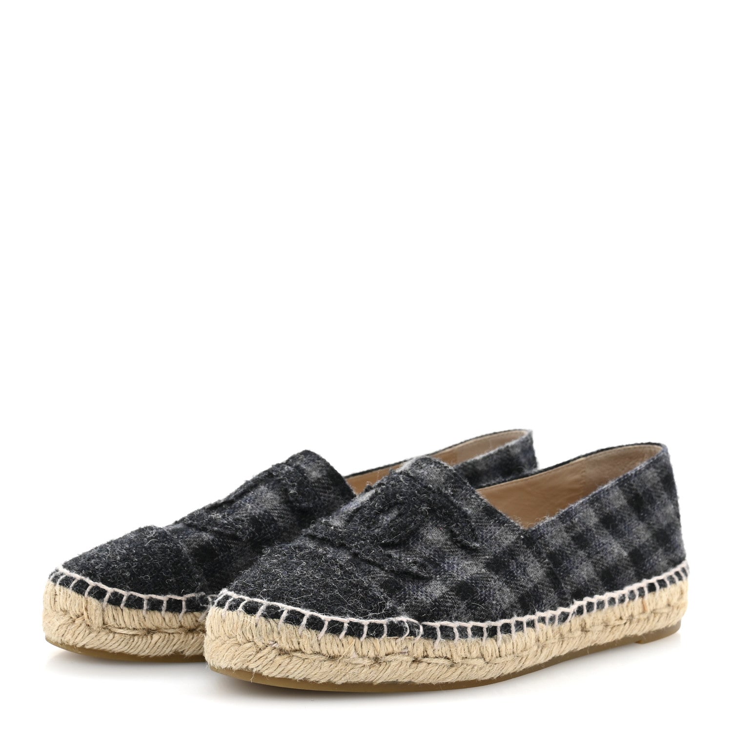 Flannel CC Espadrilles 36 Dark Grey Black