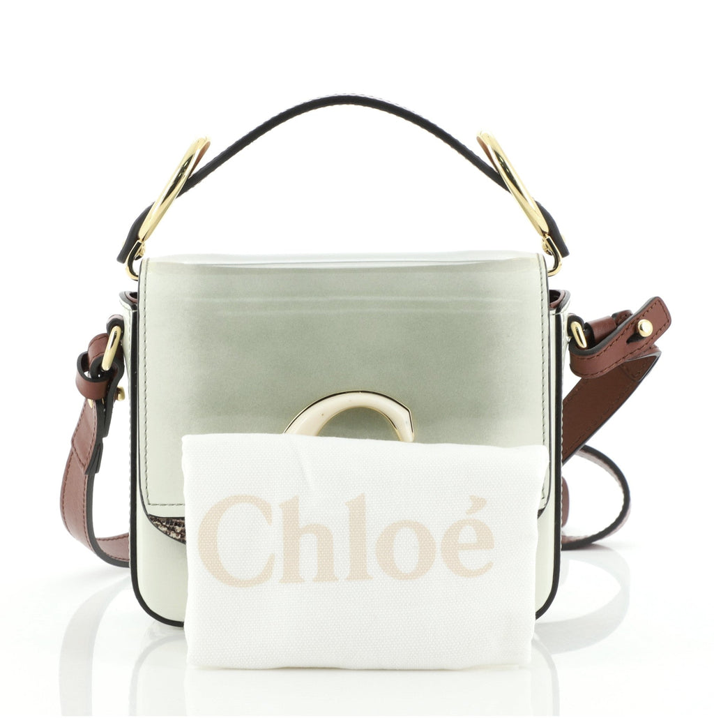 C Double Carry Bag Ombre Glazed Leather with Lizard Embossed Detail Mini