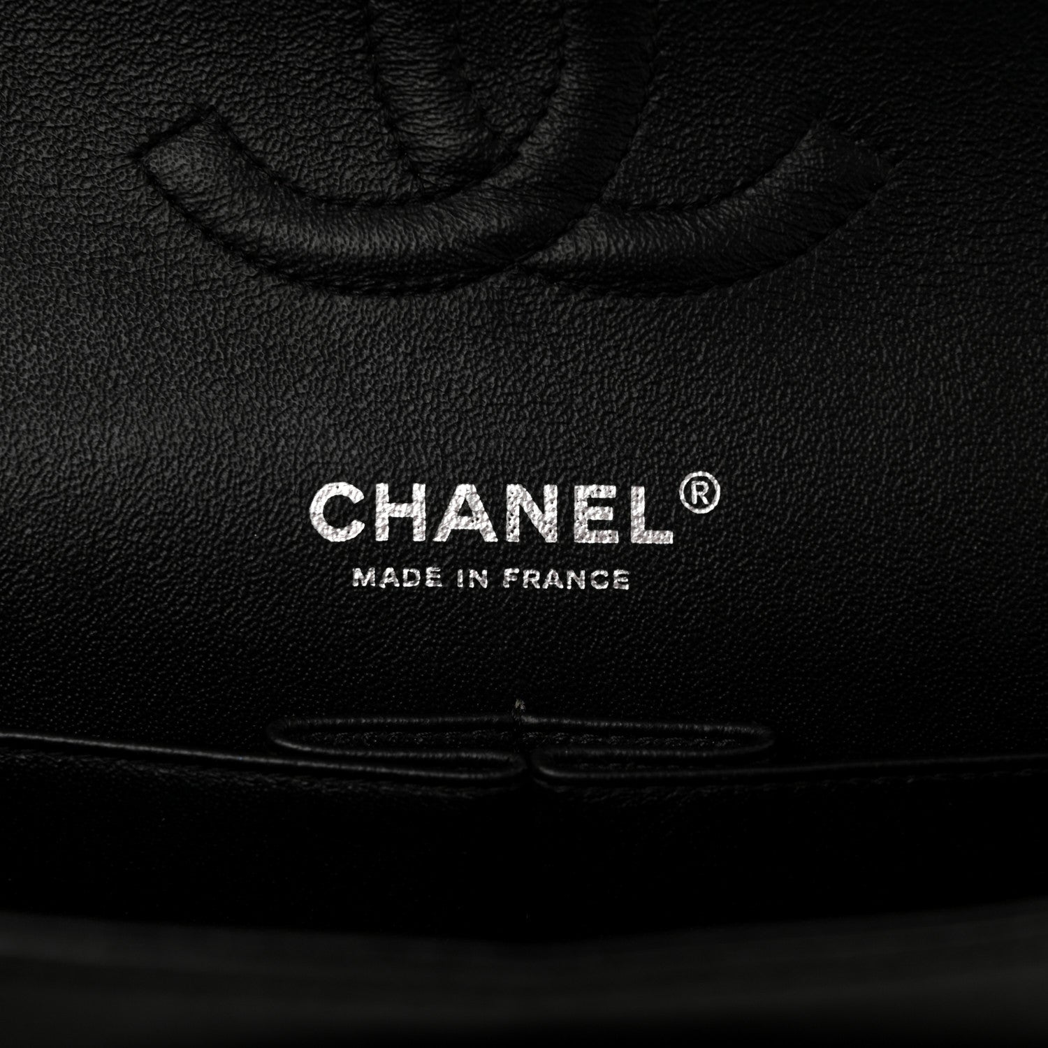 Lambskin Chevron Quilted Medium Double Flap So Black