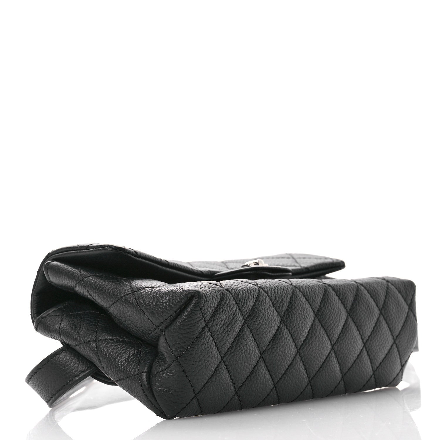 Grained Calfskin Quilted 2.55 Reissue Flap Belt Bag Clutch  Black