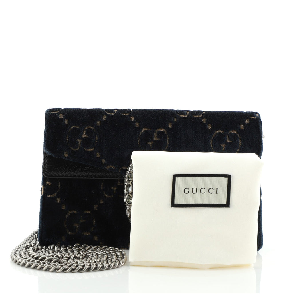 Dionysus Bag GG Velvet Super Mini