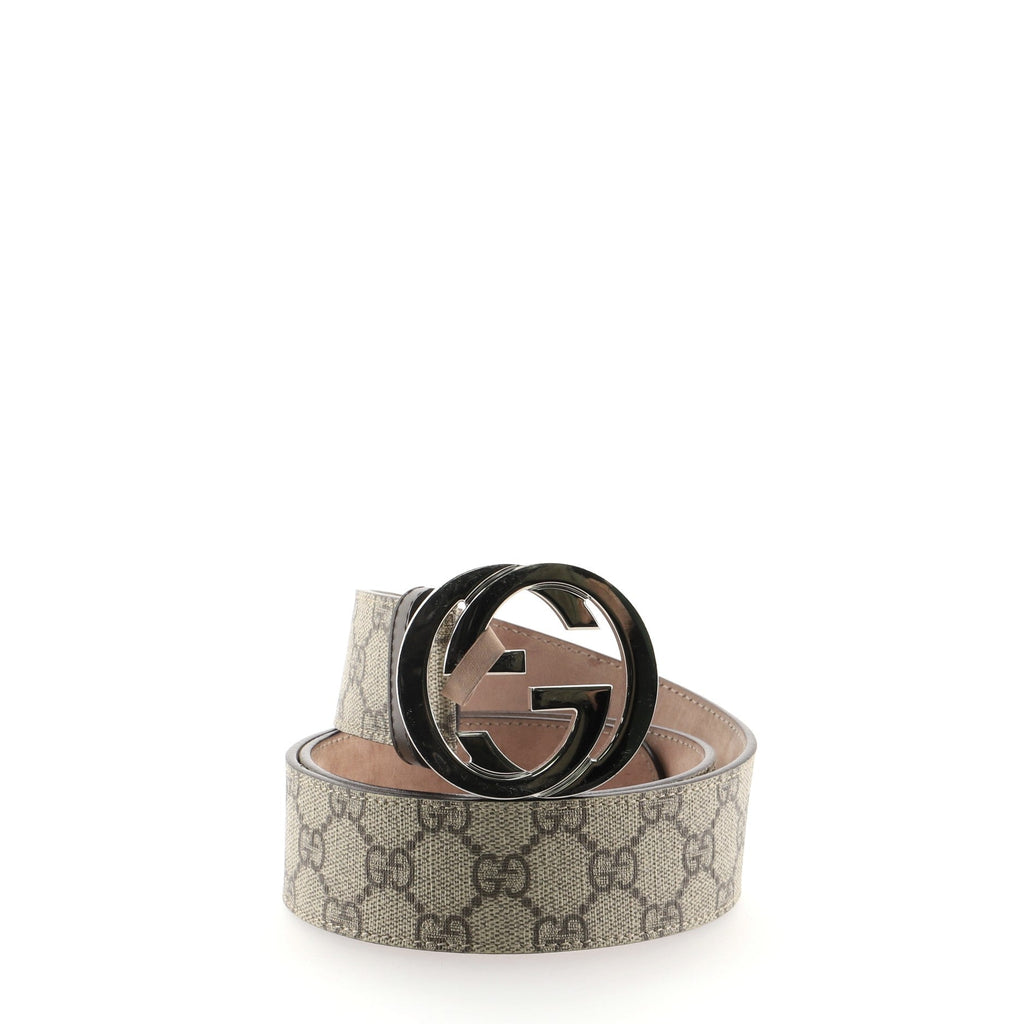 Interlocking G Belt GG Coated Canvas Wide 85