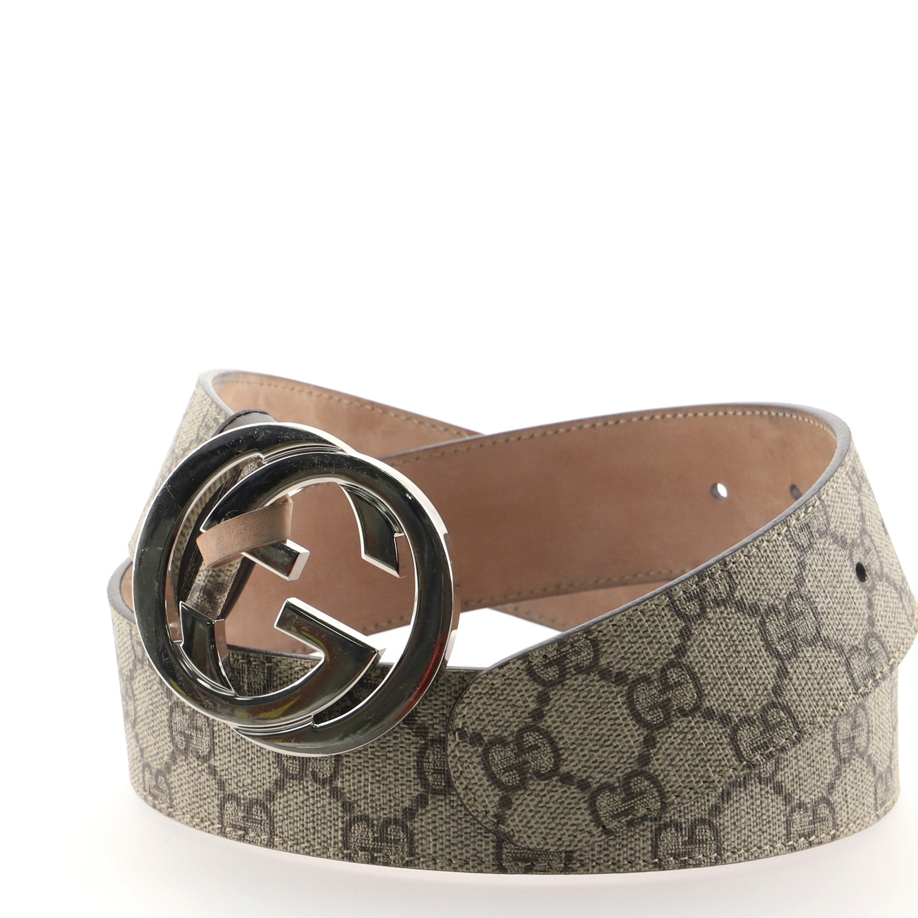 Interlocking G Belt GG Coated Canvas Wide 85