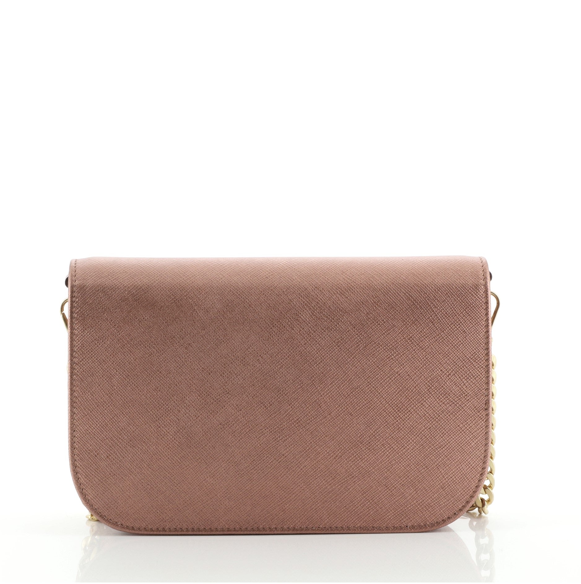 Convertible Flap Clutch Saffiano Leather Small