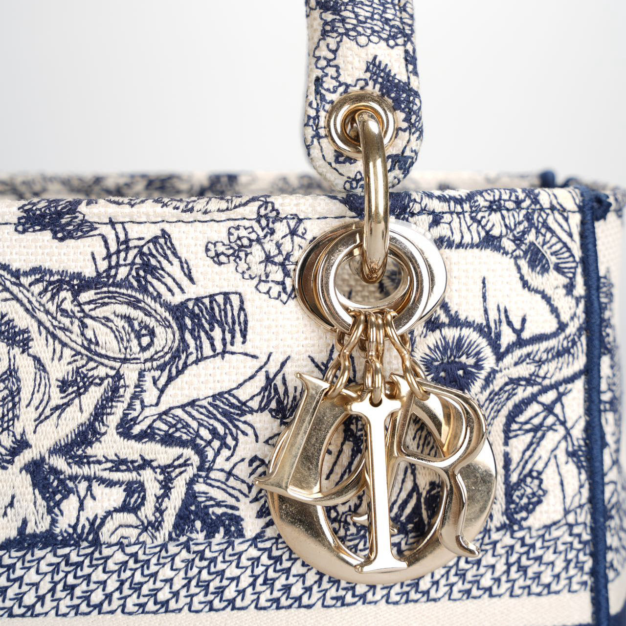 Christian Dior Lady Dior D-Lite Bag Medium in Canvas