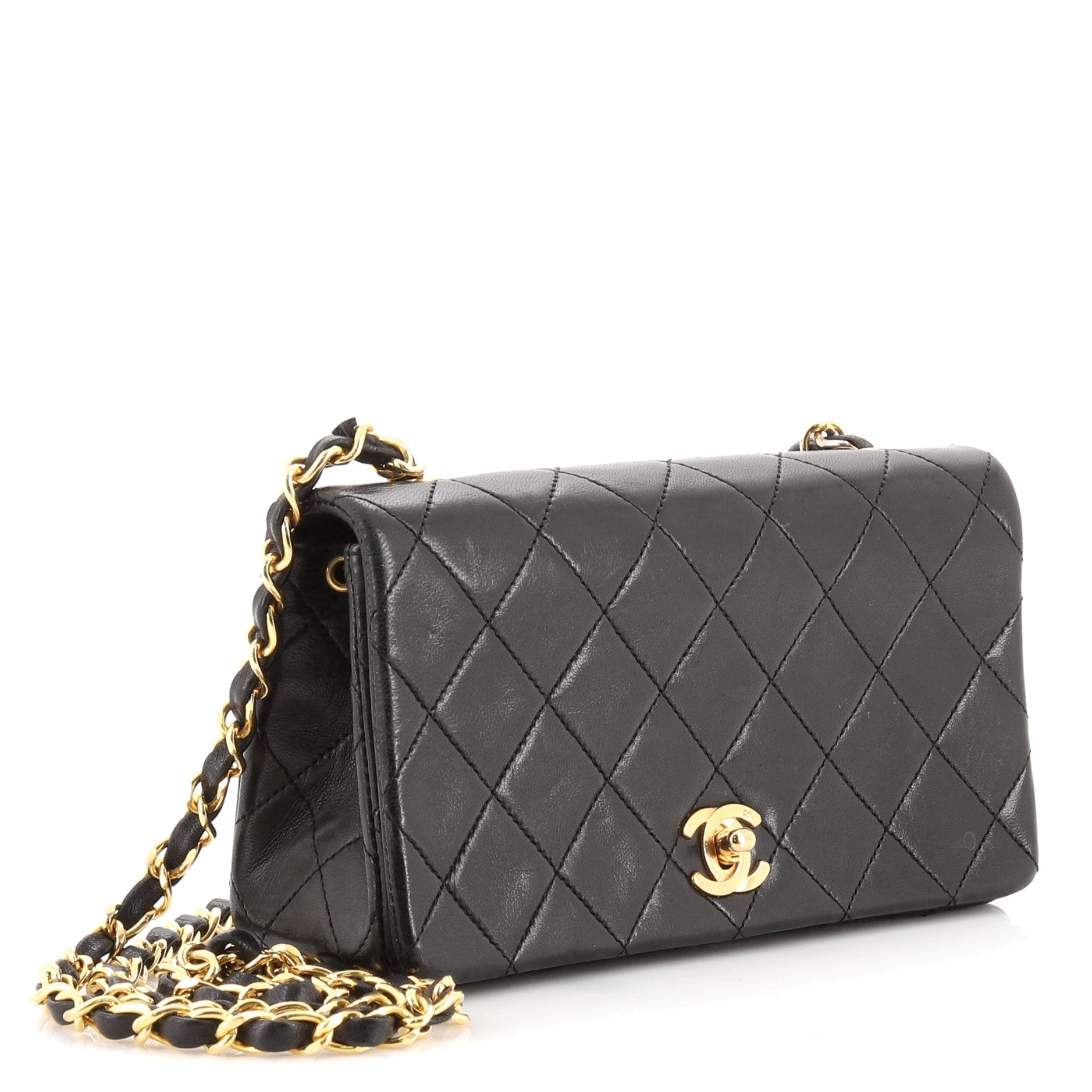 Vintage Full Flap Bag Quilted Lambskin Mini