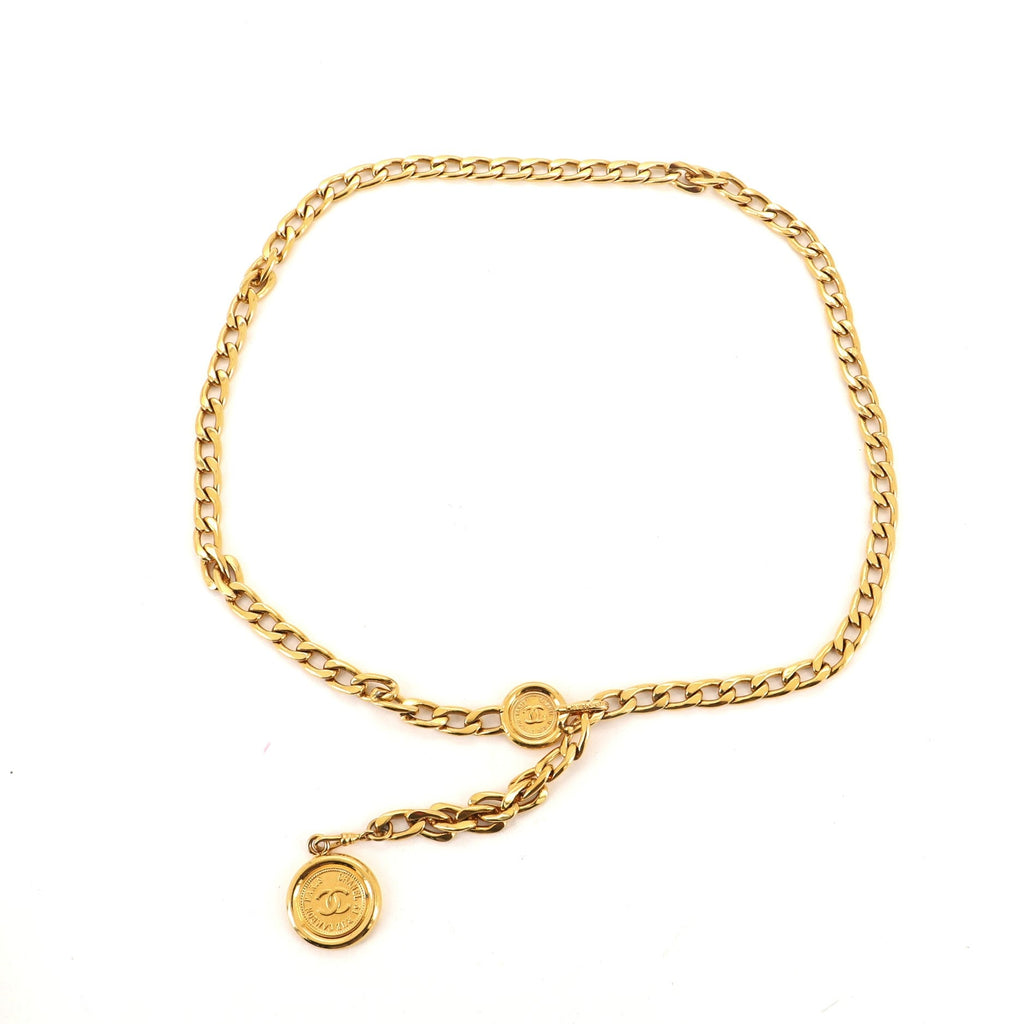 Vintage Medallion Chain Belt Metal 100