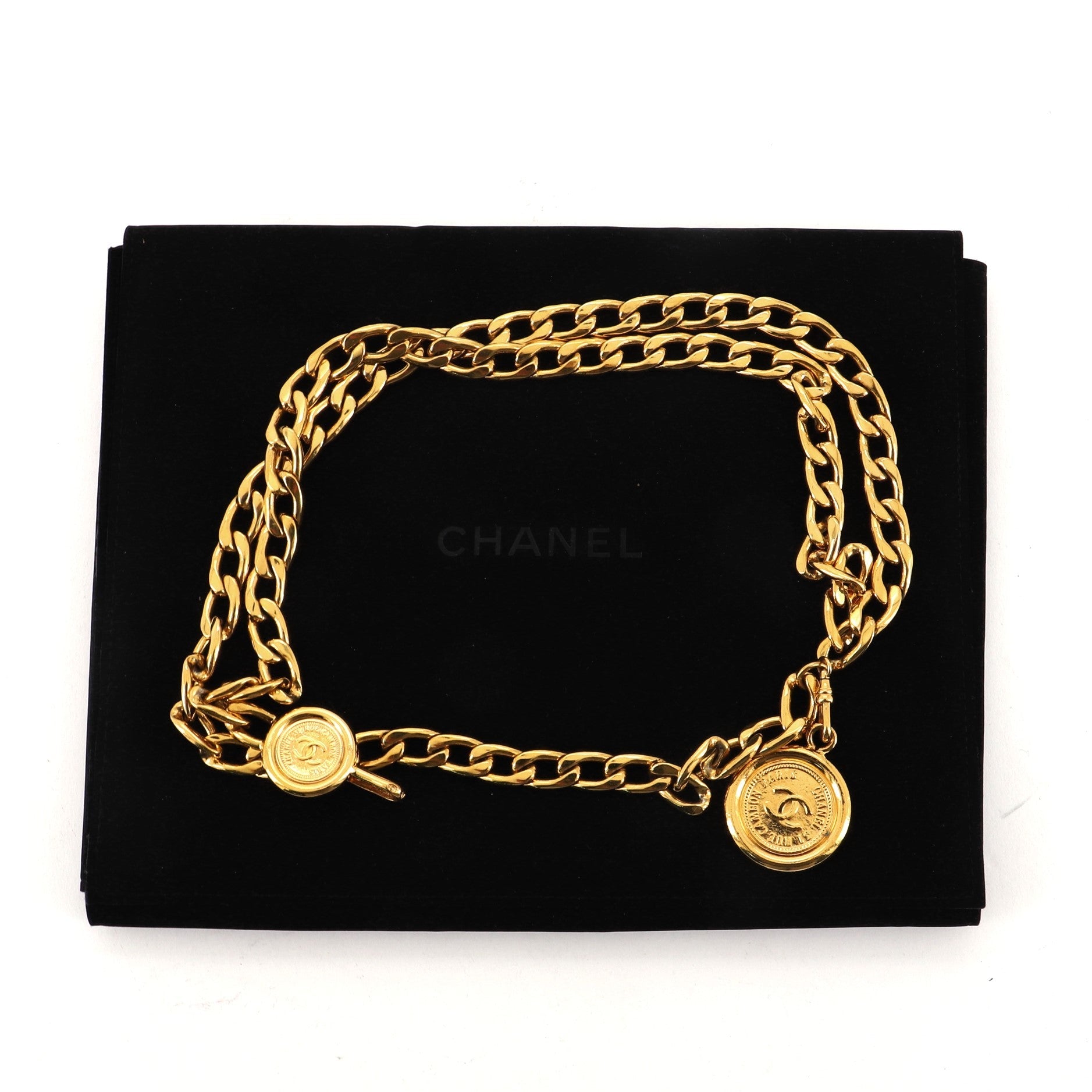 Vintage Medallion Chain Belt Metal 100